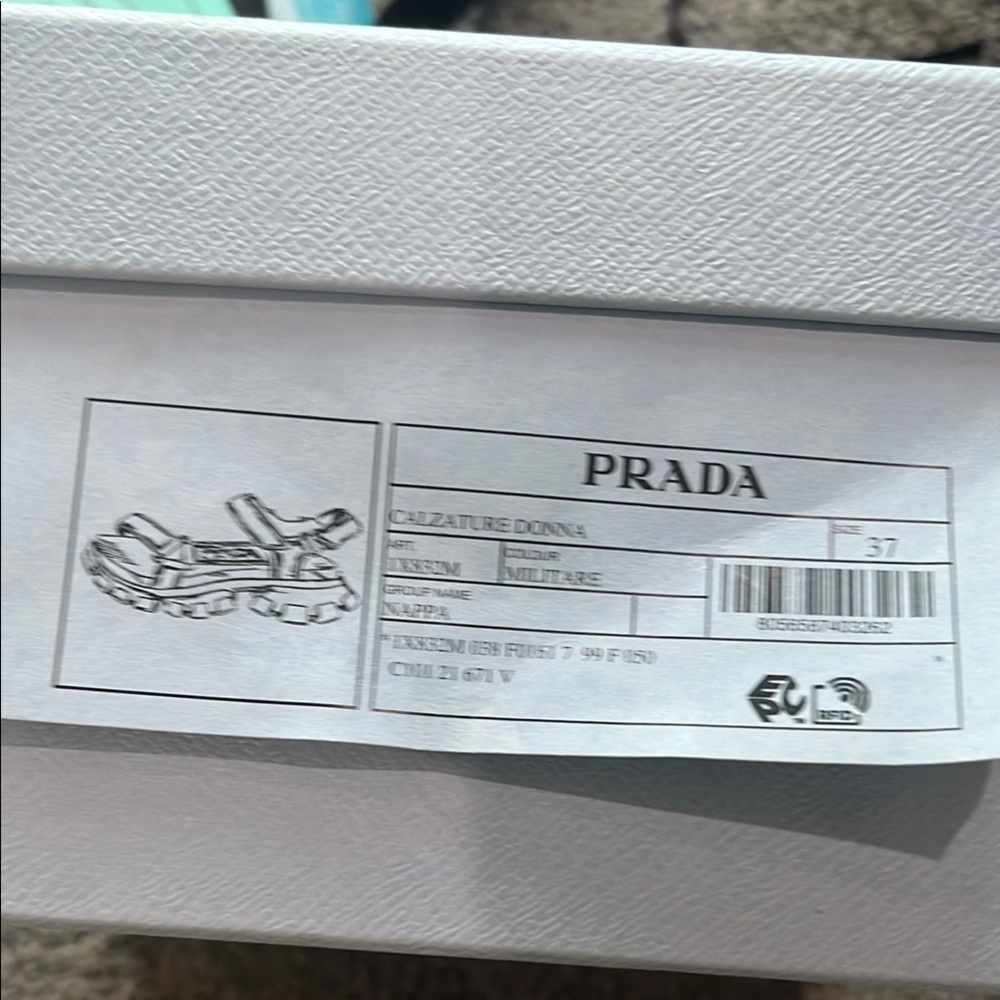 Prada Monolith Leather Sandals Olive Green - Picture 11 of 16